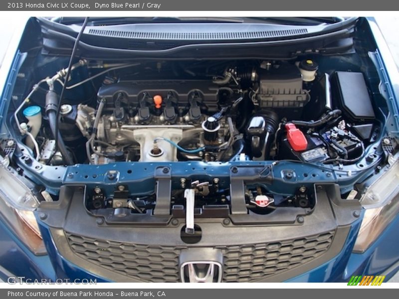 Dyno Blue Pearl / Gray 2013 Honda Civic LX Coupe