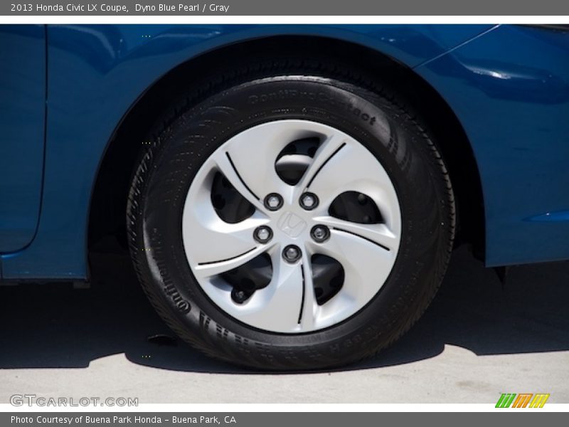 Dyno Blue Pearl / Gray 2013 Honda Civic LX Coupe