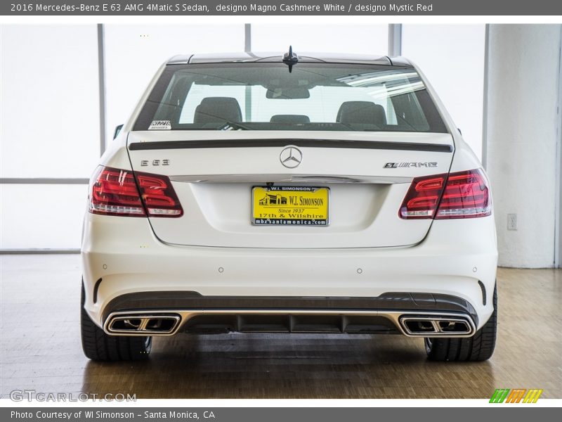 designo Magno Cashmere White / designo Mystic Red 2016 Mercedes-Benz E 63 AMG 4Matic S Sedan