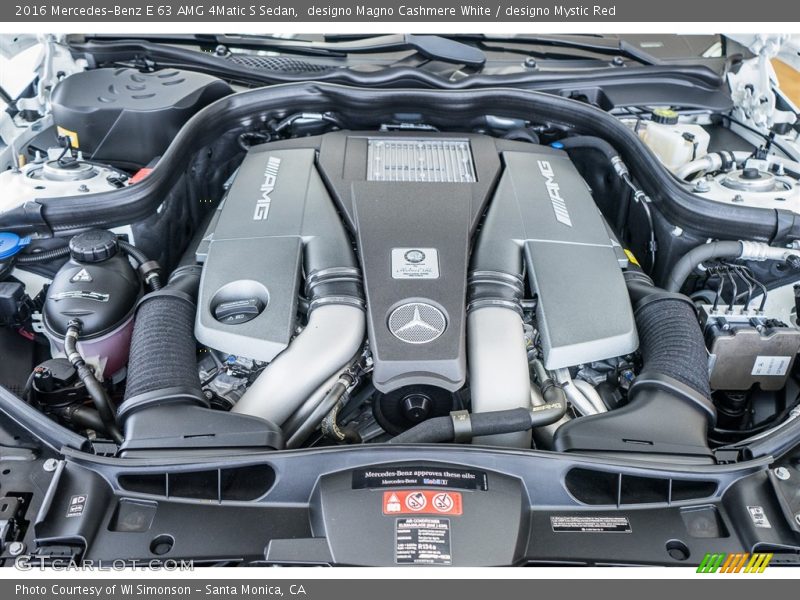  2016 E 63 AMG 4Matic S Sedan Engine - 5.5 Liter AMG DI biturbo DOHC 32-Valve VVT V8