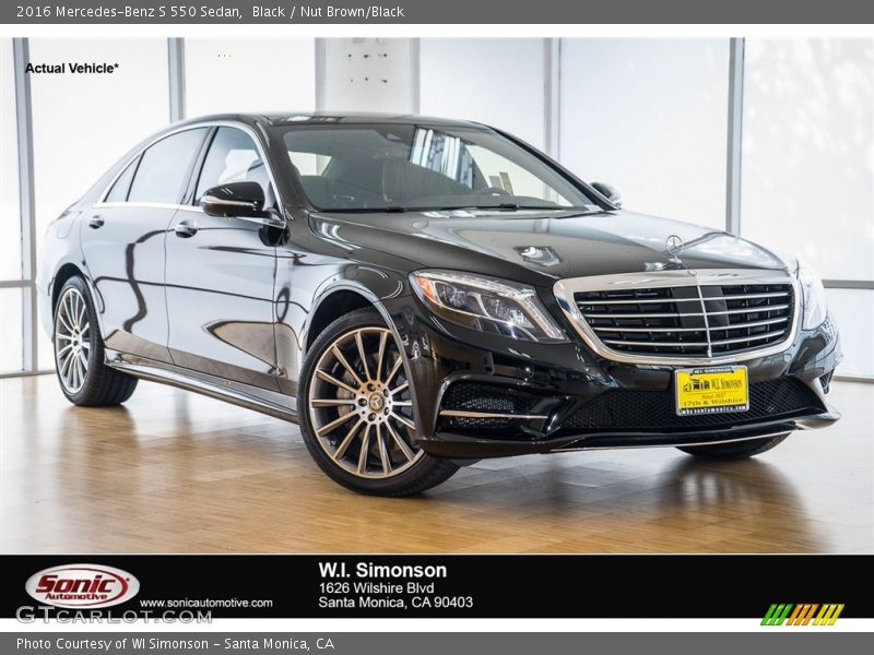 Black / Nut Brown/Black 2016 Mercedes-Benz S 550 Sedan