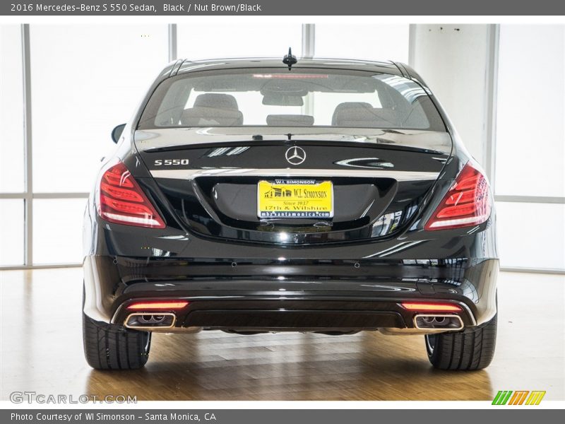 Black / Nut Brown/Black 2016 Mercedes-Benz S 550 Sedan
