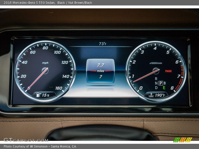 Black / Nut Brown/Black 2016 Mercedes-Benz S 550 Sedan