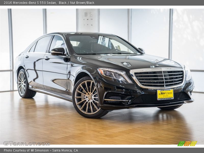 Black / Nut Brown/Black 2016 Mercedes-Benz S 550 Sedan