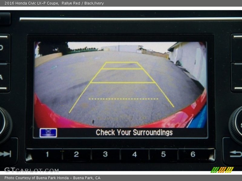 Rallye Red / Black/Ivory 2016 Honda Civic LX-P Coupe