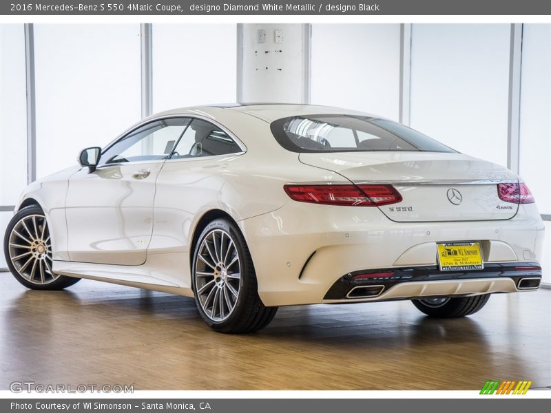 designo Diamond White Metallic / designo Black 2016 Mercedes-Benz S 550 4Matic Coupe