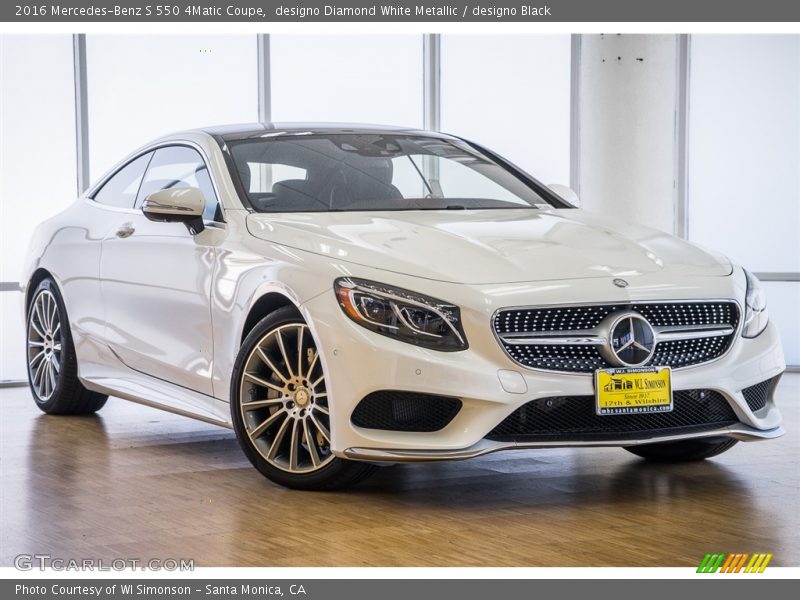 designo Diamond White Metallic / designo Black 2016 Mercedes-Benz S 550 4Matic Coupe