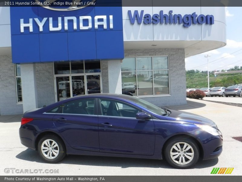 Indigo Blue Pearl / Gray 2011 Hyundai Sonata GLS
