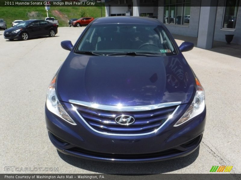 Indigo Blue Pearl / Gray 2011 Hyundai Sonata GLS