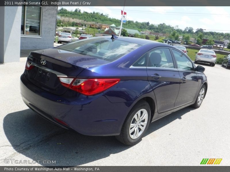 Indigo Blue Pearl / Gray 2011 Hyundai Sonata GLS