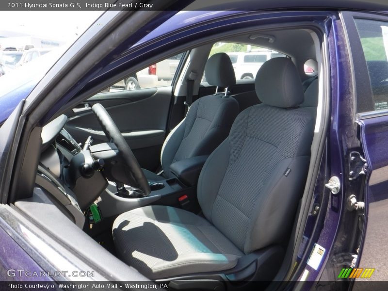 Indigo Blue Pearl / Gray 2011 Hyundai Sonata GLS