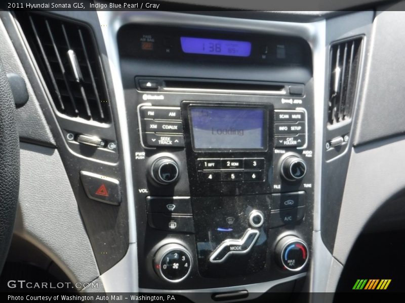 Indigo Blue Pearl / Gray 2011 Hyundai Sonata GLS