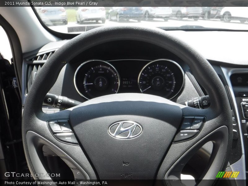 Indigo Blue Pearl / Gray 2011 Hyundai Sonata GLS
