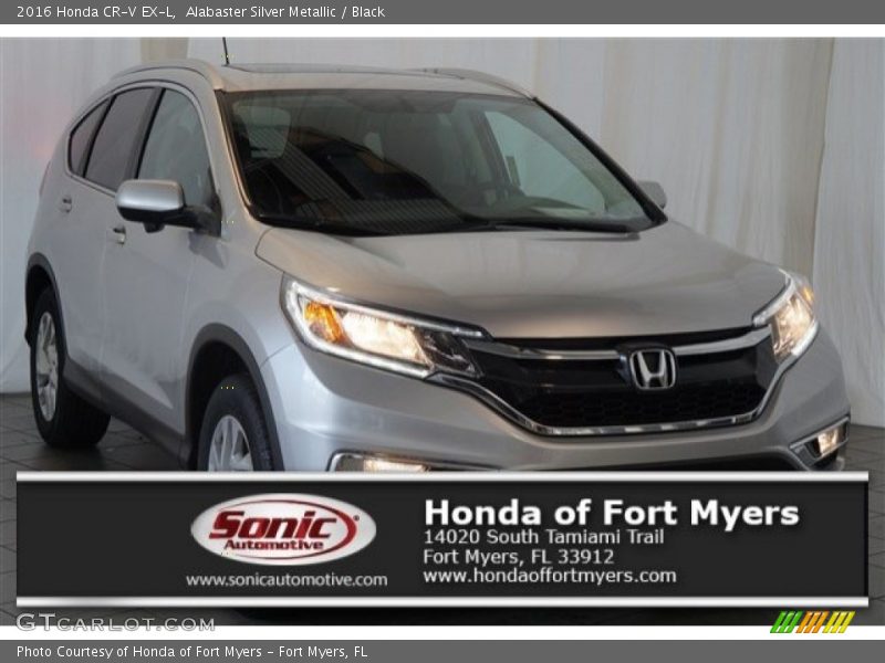 Alabaster Silver Metallic / Black 2016 Honda CR-V EX-L