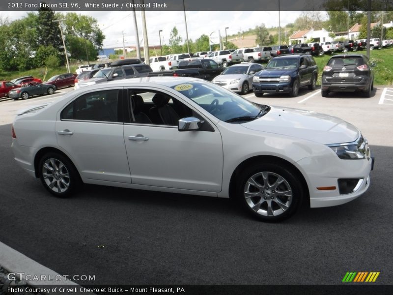 White Suede / Charcoal Black 2012 Ford Fusion SEL V6