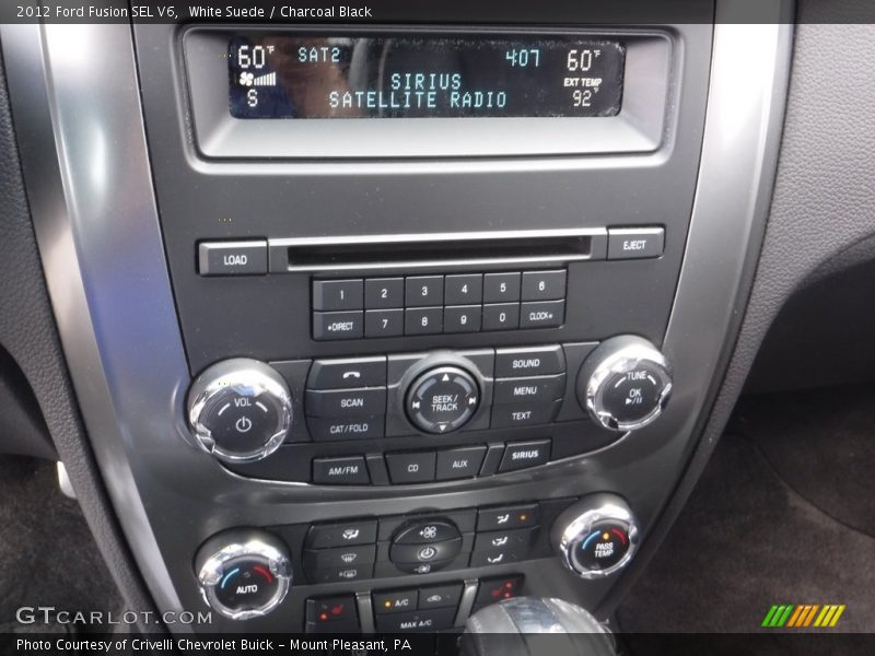 White Suede / Charcoal Black 2012 Ford Fusion SEL V6