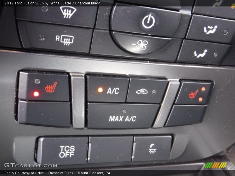 White Suede / Charcoal Black 2012 Ford Fusion SEL V6