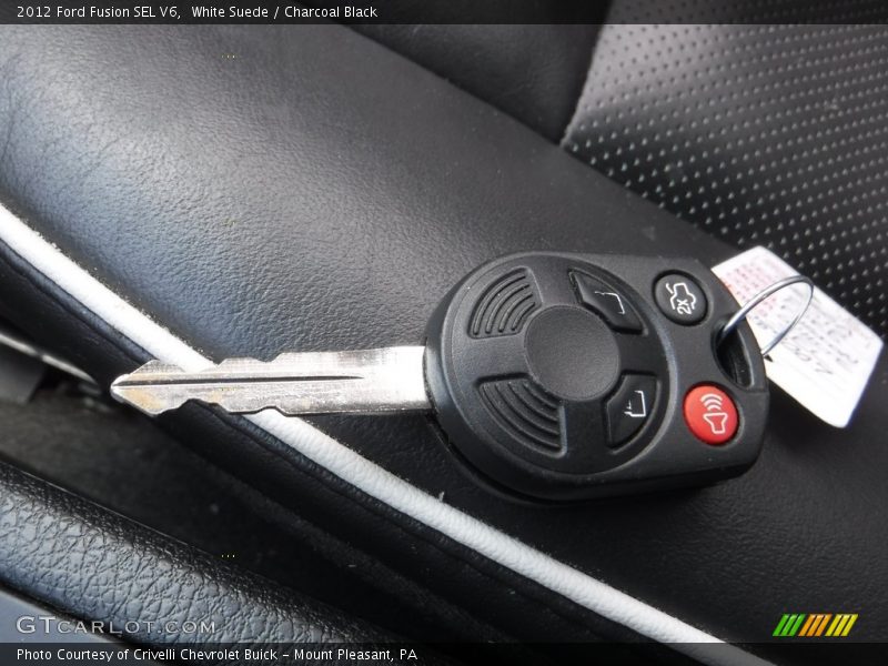 White Suede / Charcoal Black 2012 Ford Fusion SEL V6
