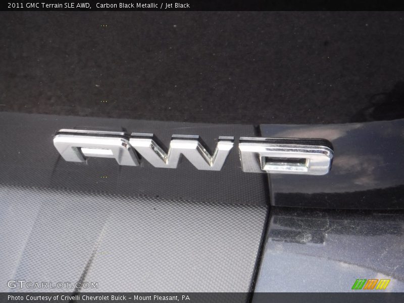Carbon Black Metallic / Jet Black 2011 GMC Terrain SLE AWD