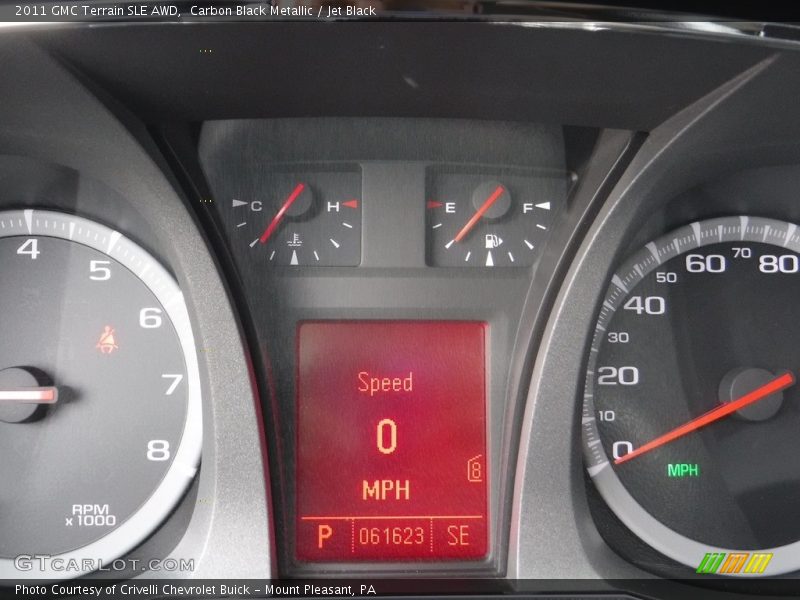 Carbon Black Metallic / Jet Black 2011 GMC Terrain SLE AWD