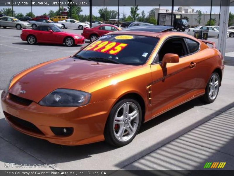 Orange Crush / Black 2006 Hyundai Tiburon SE