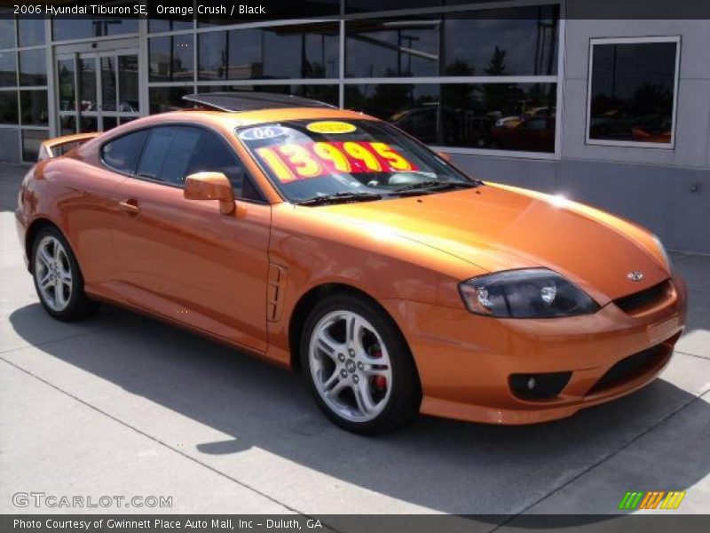 Orange Crush / Black 2006 Hyundai Tiburon SE