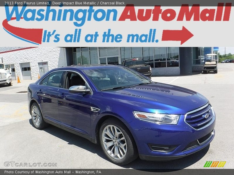 Deep Impact Blue Metallic / Charcoal Black 2013 Ford Taurus Limited