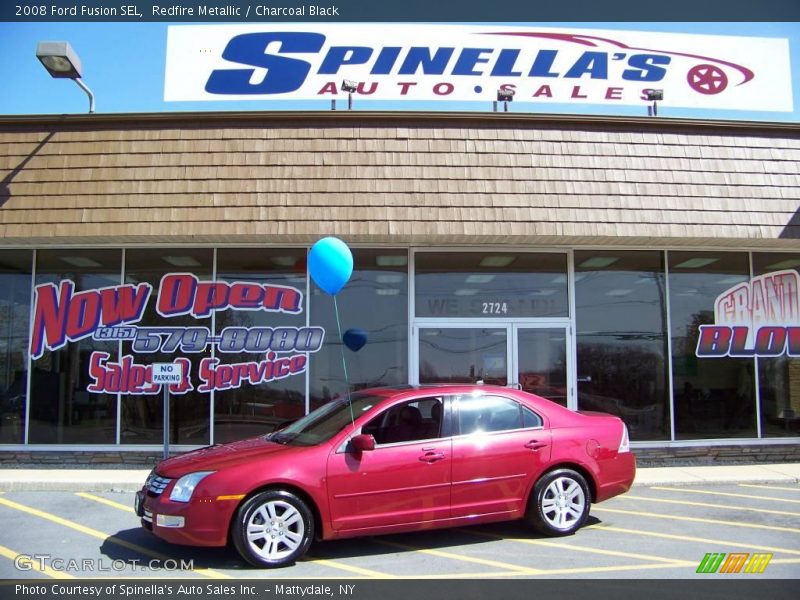 Redfire Metallic / Charcoal Black 2008 Ford Fusion SEL