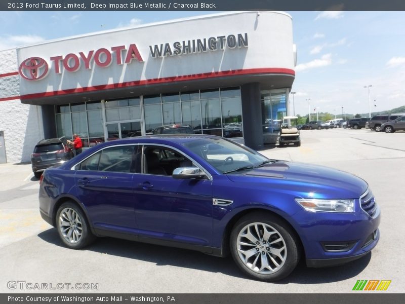 Deep Impact Blue Metallic / Charcoal Black 2013 Ford Taurus Limited