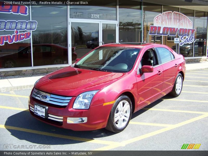 Redfire Metallic / Charcoal Black 2008 Ford Fusion SEL
