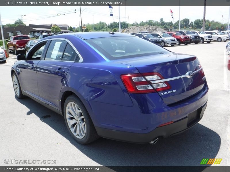 Deep Impact Blue Metallic / Charcoal Black 2013 Ford Taurus Limited