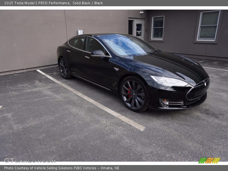 Solid Black / Black 2015 Tesla Model S P85D Performance