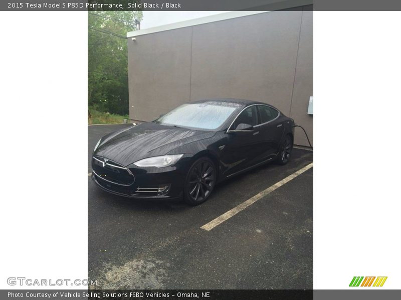 Solid Black / Black 2015 Tesla Model S P85D Performance