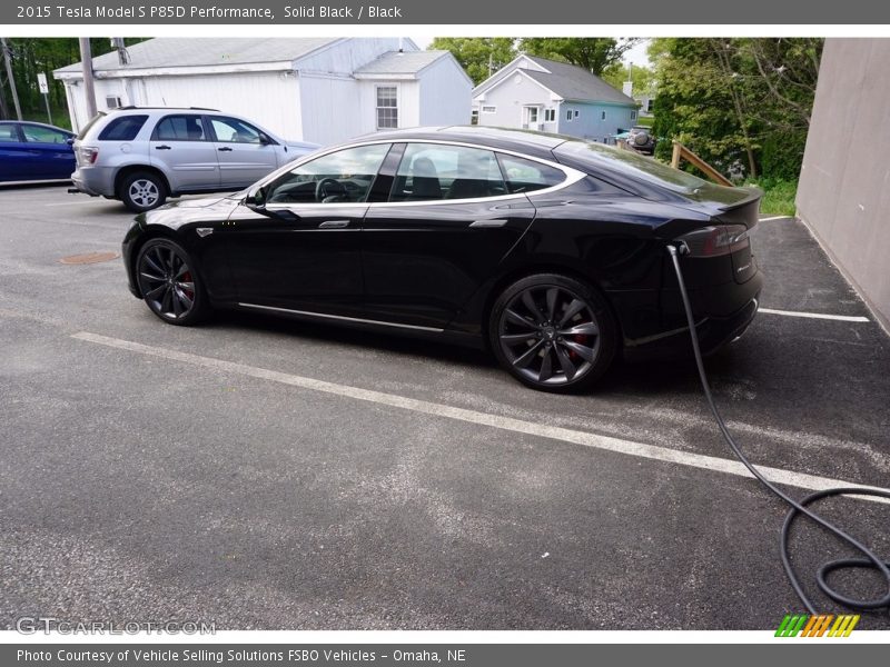 Solid Black / Black 2015 Tesla Model S P85D Performance