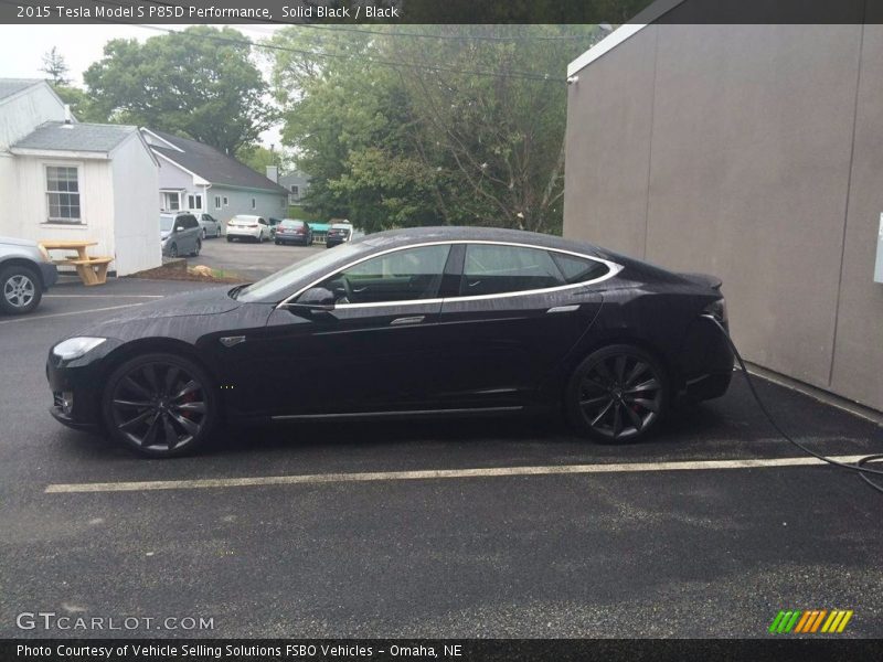 Solid Black / Black 2015 Tesla Model S P85D Performance