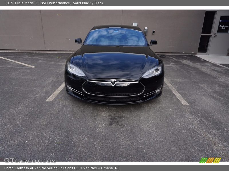 Solid Black / Black 2015 Tesla Model S P85D Performance