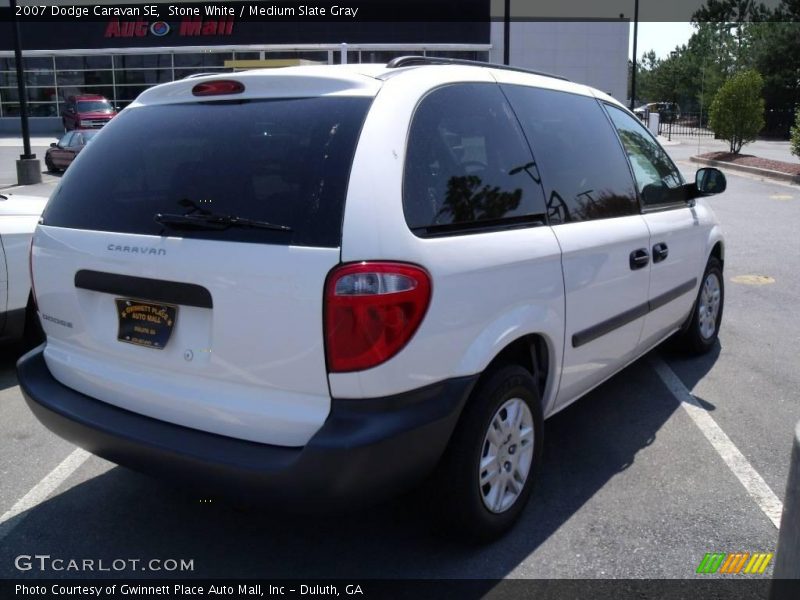 Stone White / Medium Slate Gray 2007 Dodge Caravan SE