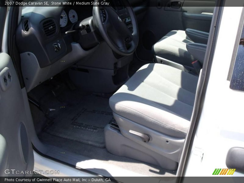 Stone White / Medium Slate Gray 2007 Dodge Caravan SE