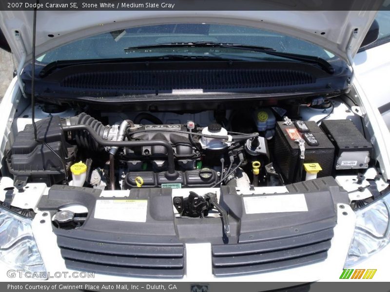 Stone White / Medium Slate Gray 2007 Dodge Caravan SE