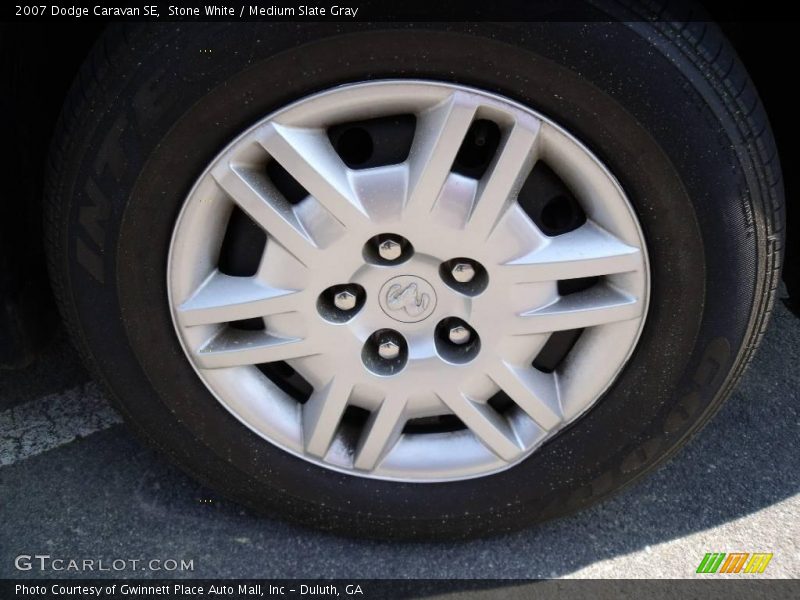 Stone White / Medium Slate Gray 2007 Dodge Caravan SE
