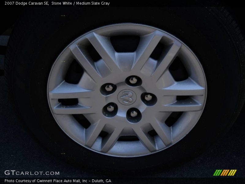 Stone White / Medium Slate Gray 2007 Dodge Caravan SE