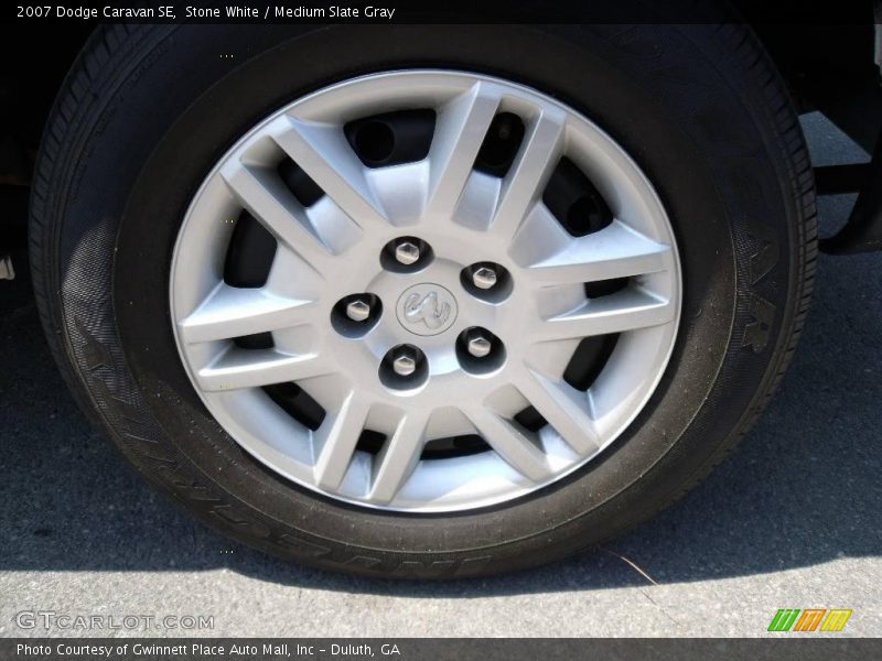 Stone White / Medium Slate Gray 2007 Dodge Caravan SE