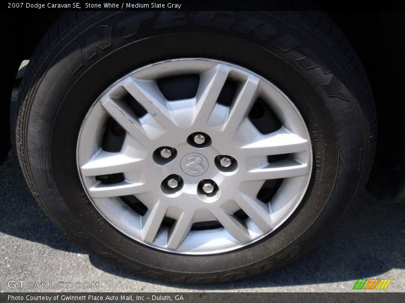 Stone White / Medium Slate Gray 2007 Dodge Caravan SE