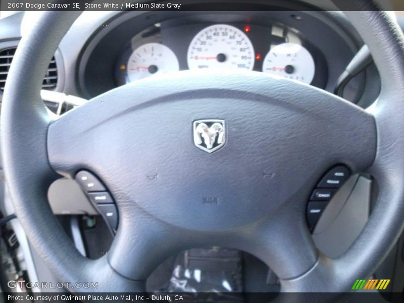 Stone White / Medium Slate Gray 2007 Dodge Caravan SE