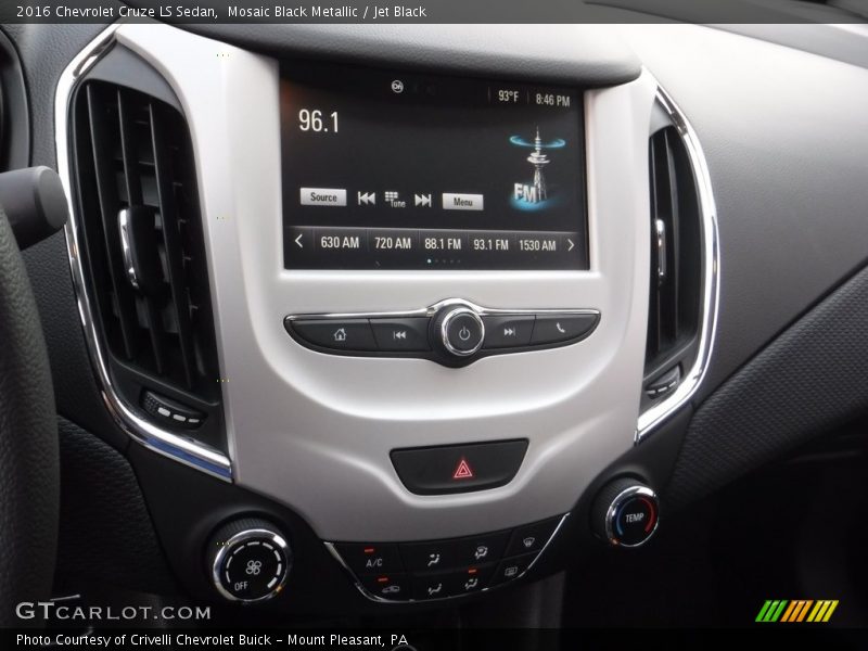 Mosaic Black Metallic / Jet Black 2016 Chevrolet Cruze LS Sedan