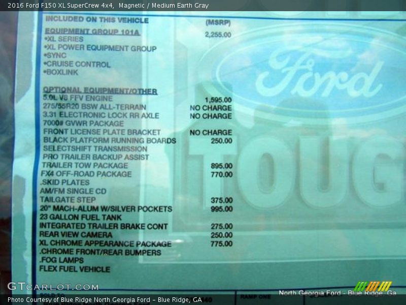 Magnetic / Medium Earth Gray 2016 Ford F150 XL SuperCrew 4x4