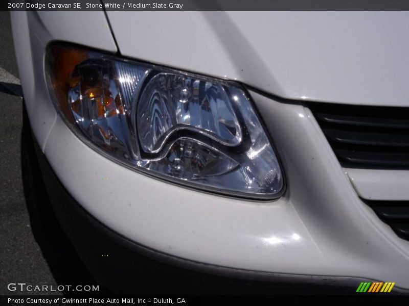Stone White / Medium Slate Gray 2007 Dodge Caravan SE