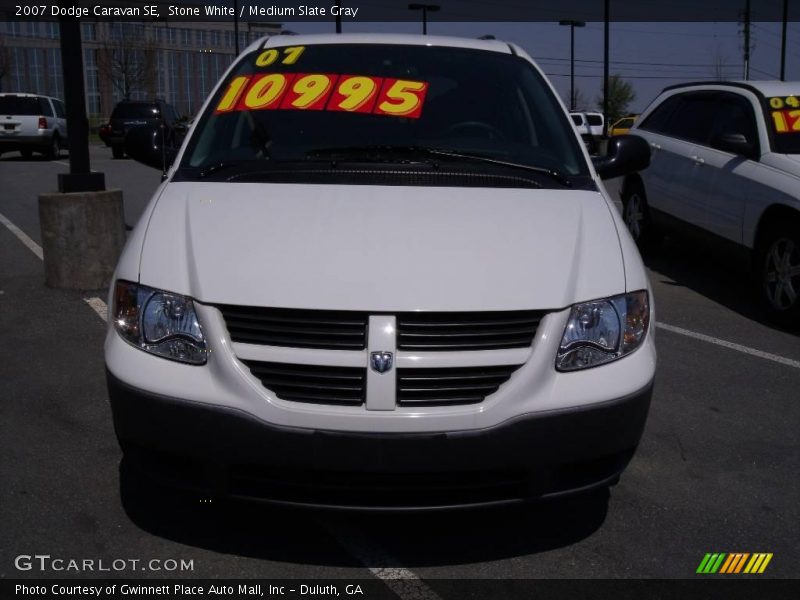 Stone White / Medium Slate Gray 2007 Dodge Caravan SE