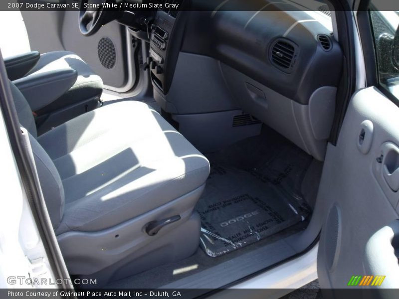 Stone White / Medium Slate Gray 2007 Dodge Caravan SE