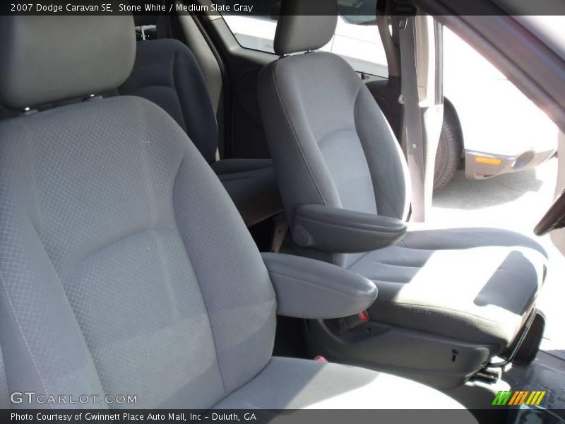 Stone White / Medium Slate Gray 2007 Dodge Caravan SE